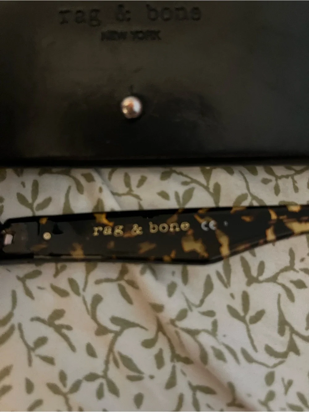 Rag & Bone Tortoiseshell Sunglasses Arm with Logo